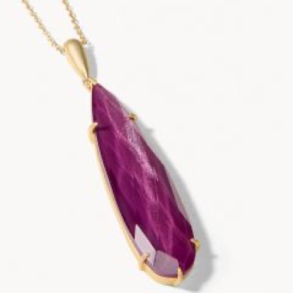 MERMAID GLASS DEWDROP NECKLACE💜Spartina 449 - Picture 2 of 3